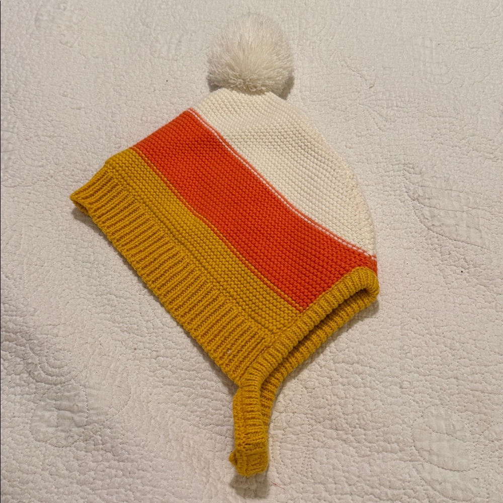 EUC Target Unisex Little Kids 100% Cotton Knit Candy Corn Beanie Hat